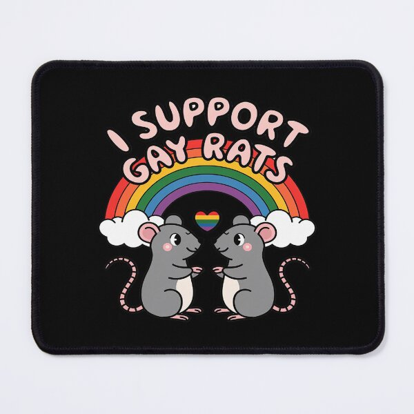Item preview, LGBT Rainbow I Support Gay Rats LGBTQ Community Pride Month designed and sold by AquaKiev.