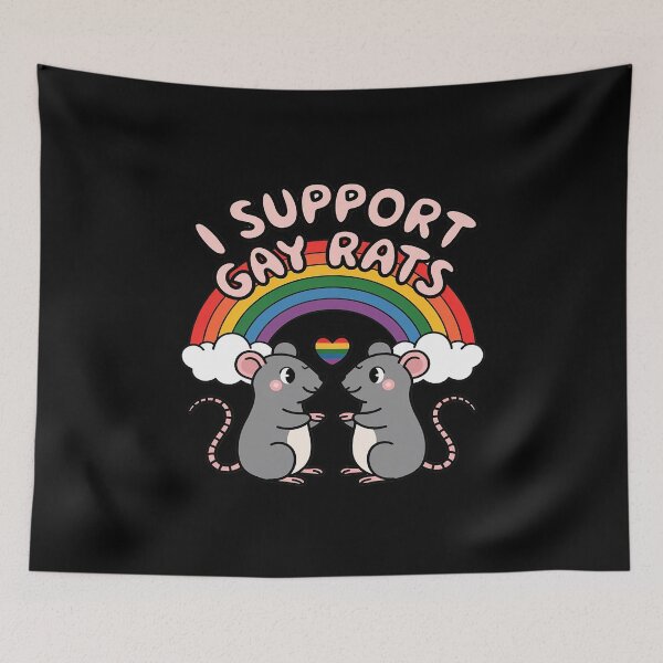 Item preview, LGBT Rainbow I Support Gay Rats LGBTQ Community Pride Month  designed and sold by AquaKiev.