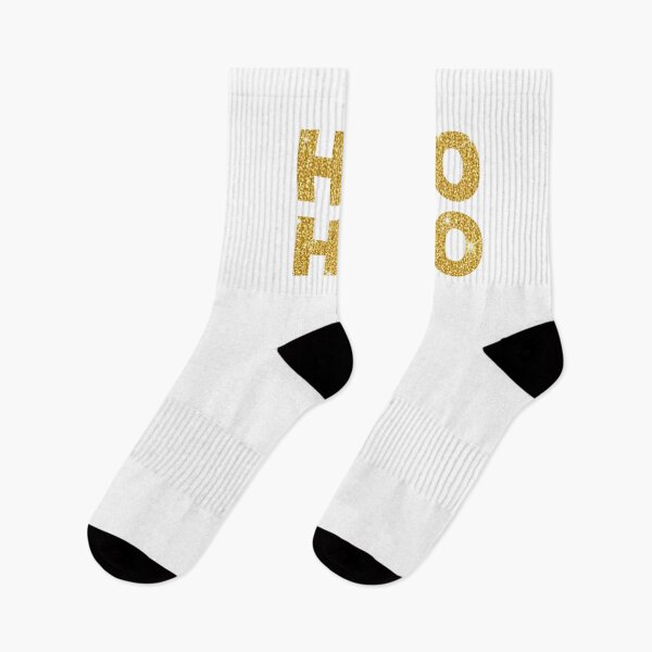 Item preview, Glam Gold Glitter HO HO HO | Sparkly Minimalist Christmas Text designed and sold by SlomianyPisarz.