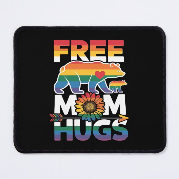 Item preview, LGBTQ Pride Mama Bear Free Mom Hugs LGBT Proud Rainbow Ally  designed and sold by AquaKiev.