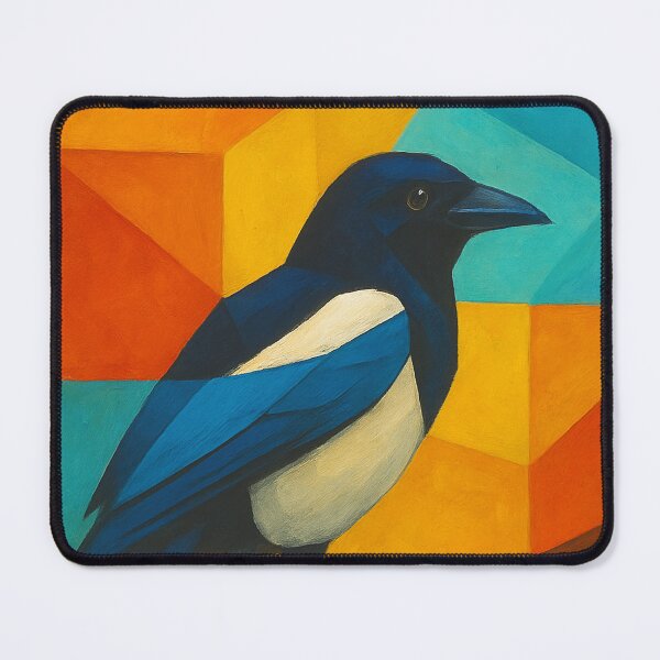 Item preview, Magpie cubist painting. designed and sold by ArtByJohannes.