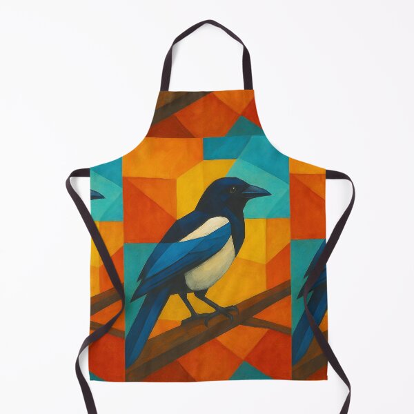 Item preview, Magpie cubist painting. designed and sold by ArtByJohannes.