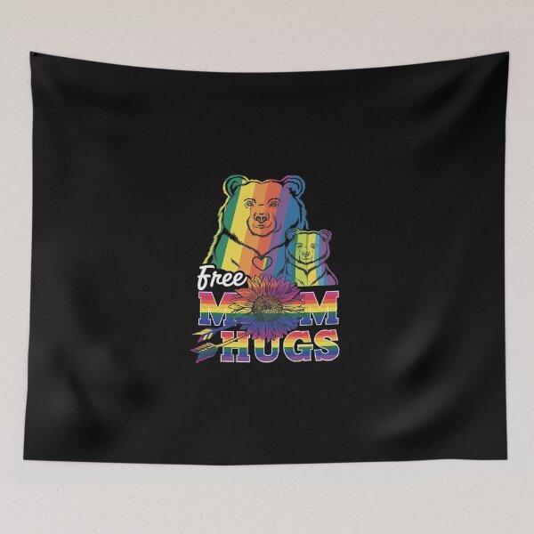 Item preview, LGBTQ Pride Mama Bear Free Mom Hugs LGBT Proud Rainbow Ally  designed and sold by SyntaxClaw.