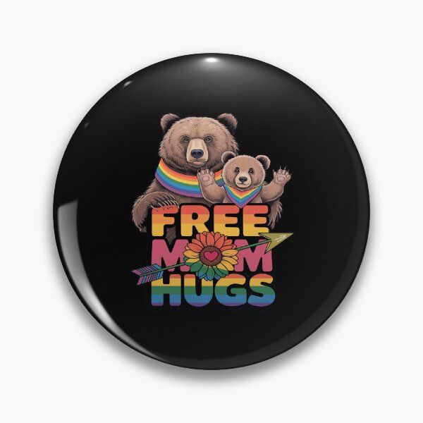 Item preview, LGBTQ Pride Mama Bear Free Mom Hugs LGBT Proud Rainbow Ally  designed and sold by AquaKiev.
