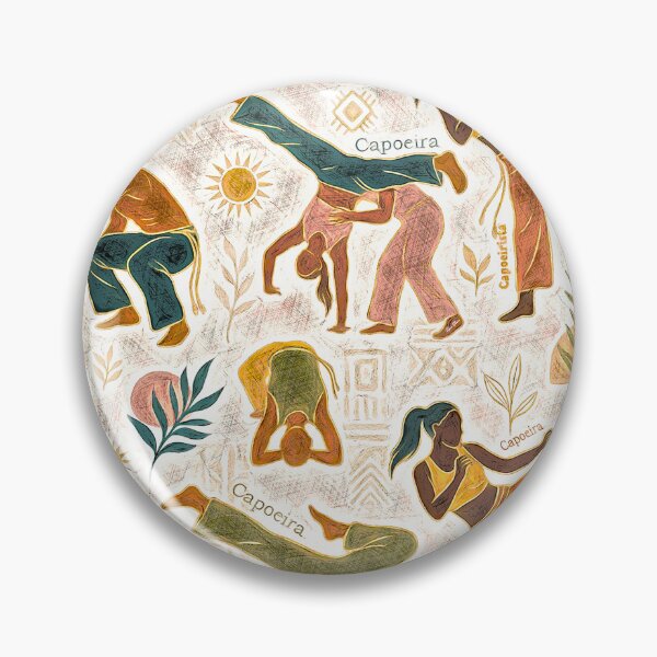 Item preview, Capoeira Rhythms - Earthy Brazilian Martial Arts Pattern designed and sold by Hen-C-Art.