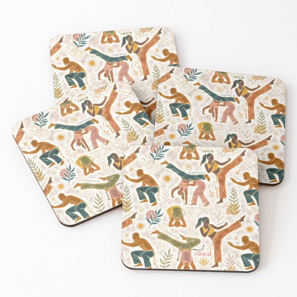 Item preview, Capoeira Rhythms - Earthy Brazilian Martial Arts Pattern designed and sold by Hen-C-Art.