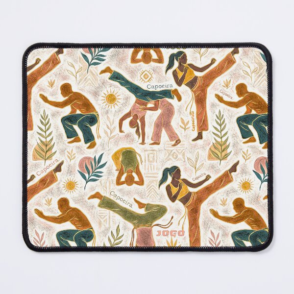 Item preview, Capoeira Rhythms - Earthy Brazilian Martial Arts Pattern designed and sold by Hen-C-Art.