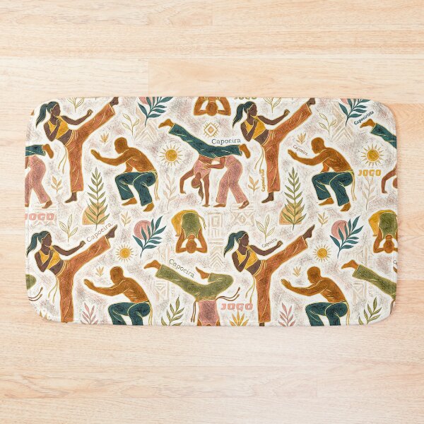 Item preview, Capoeira Rhythms - Earthy Brazilian Martial Arts Pattern designed and sold by Hen-C-Art.