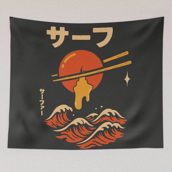 Item preview, Surreal Red Japanese Sun Egg Yolk  designed and sold by Teeseas Wave.