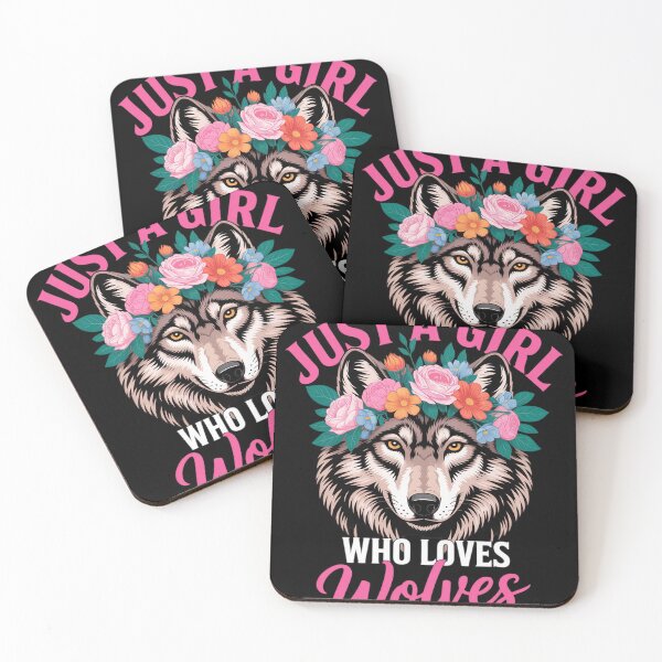 Item preview, Just A Girl Who Loves Wolves Aesthetic Floral Wolf  designed and sold by MyzoToyota.