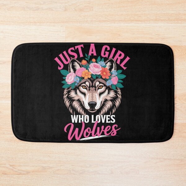 Item preview, Just A Girl Who Loves Wolves Aesthetic Floral Wolf  designed and sold by MyzoToyota.
