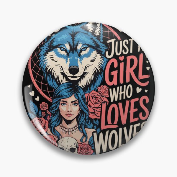 Item preview, Just A Girl Who Loves Wolves Floral Skull Wolf Headdress  designed and sold by MyzoToyota.