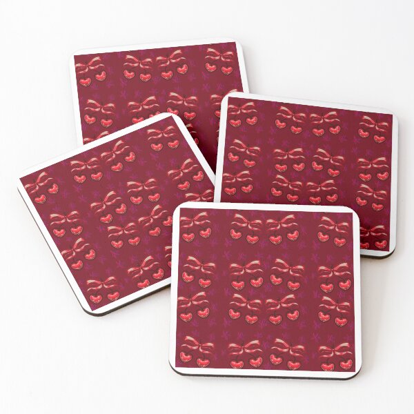 Item preview, Pattern Preppy Vintage Coquette Red Cherry Bow  designed and sold by BluwTuwip.