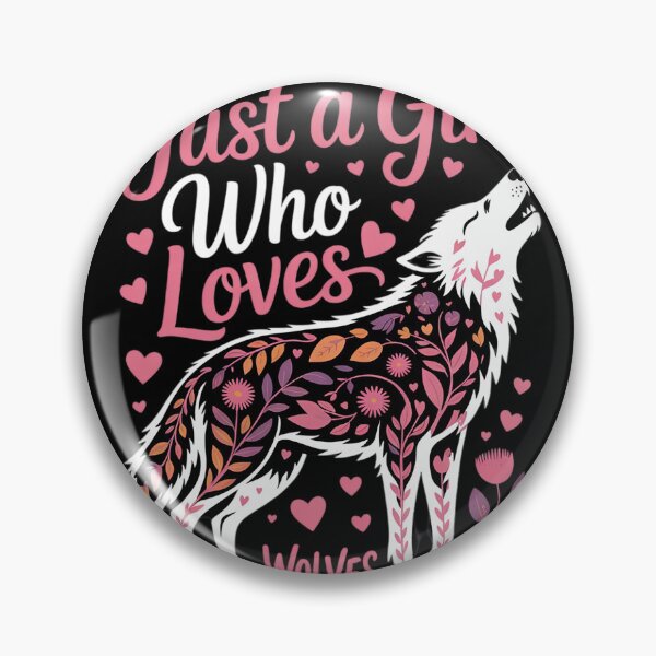 Item preview, Just A Girl Who Loves Wolves Women Girls Floral Wolf  designed and sold by MyzoToyota.