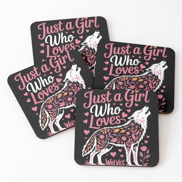 Item preview, Just A Girl Who Loves Wolves Women Girls Floral Wolf  designed and sold by MyzoToyota.