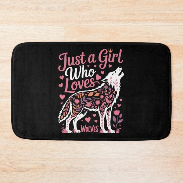 Item preview, Just A Girl Who Loves Wolves Women Girls Floral Wolf  designed and sold by MyzoToyota.