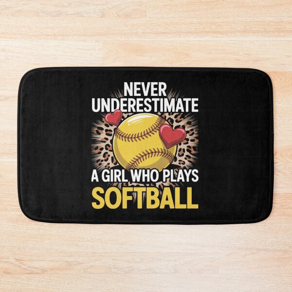 Item preview, Never Underestimate A Girl Who Plays Softball designed and sold by MeowtivationP.