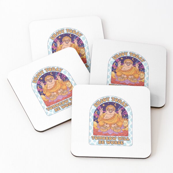 Item preview, Smiling Buddha Knows the Truth, Enjoy Today, Tomorrow Will Be Worse, funnyfits70, Humor, Funny, retro, vintages, funny quotes, animal humor, designed and sold by FunnyFits70.