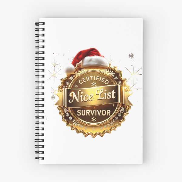 Item preview, Nice List Survivor christmas badge designed and sold by SloganSauce.