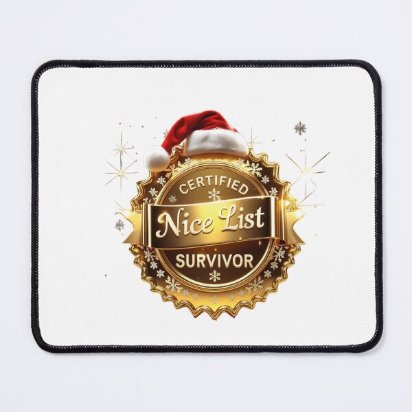 Item preview, Nice List Survivor christmas badge designed and sold by SloganSauce.