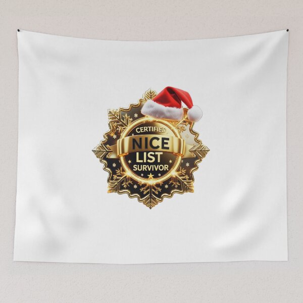 Item preview, Nice List Survivor holiday humor designed and sold by SloganSauce.