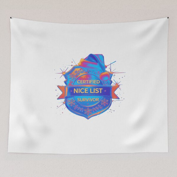 Item preview, Nice List Survivor festive humor designed and sold by SloganSauce.