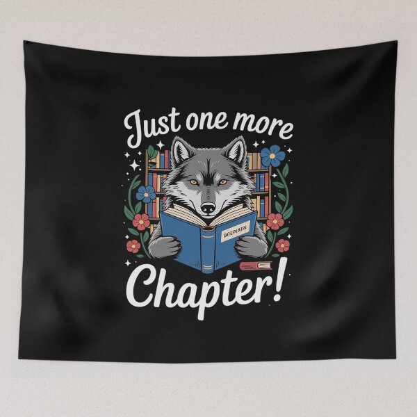 Item preview, just one more chapter Reading Wolf read books lovers Wolf  designed and sold by MyzoToyota.