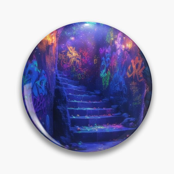 Item preview, Neon graffiti in a magical cave designed and sold by Mianku | Für das Leben.