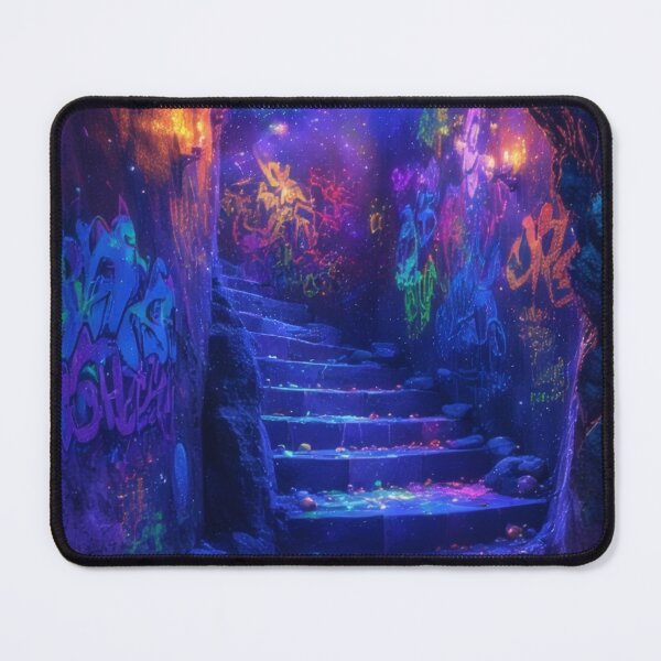 Item preview, Neon graffiti in a magical cave designed and sold by Mianku | Für das Leben.