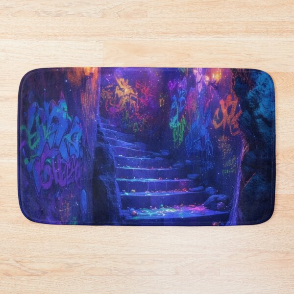 Item preview, Neon graffiti in a magical cave designed and sold by Mianku | Für das Leben.