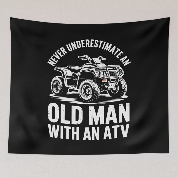 Item preview, Never Underestimate Old With Atv designed and sold by MeowtivationP.