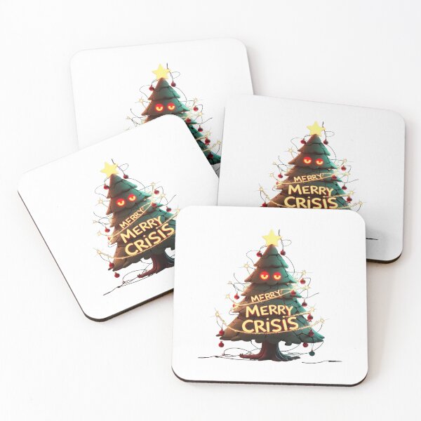 Item preview, Merry Crisis dark humor christmas designed and sold by SloganSauce.