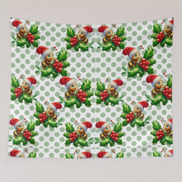 Item preview, Cute Christmas Bee Pattern designed and sold by HopeAndHustle.