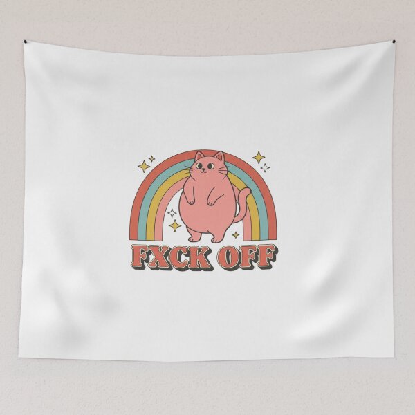 Item preview, Cute Fat Cat, Adorably Rude Cat, Humor for People with Boundaries, funnyfits70, Humor, Funny, retro, vintages, funny quotes, animal humor, designed and sold by FunnyFits70.
