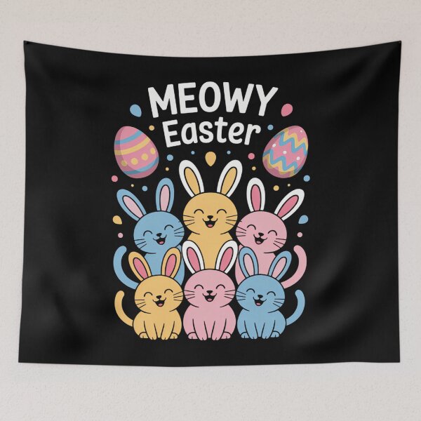 Item preview, Meowy Easter Bunny Cats Spring Animal Pet designed and sold by FlankinMew.