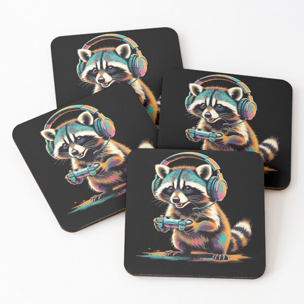 Item preview, Cool Raccoon Gamer – Modern Gaming Animal Art designed and sold by GrumpySableye.