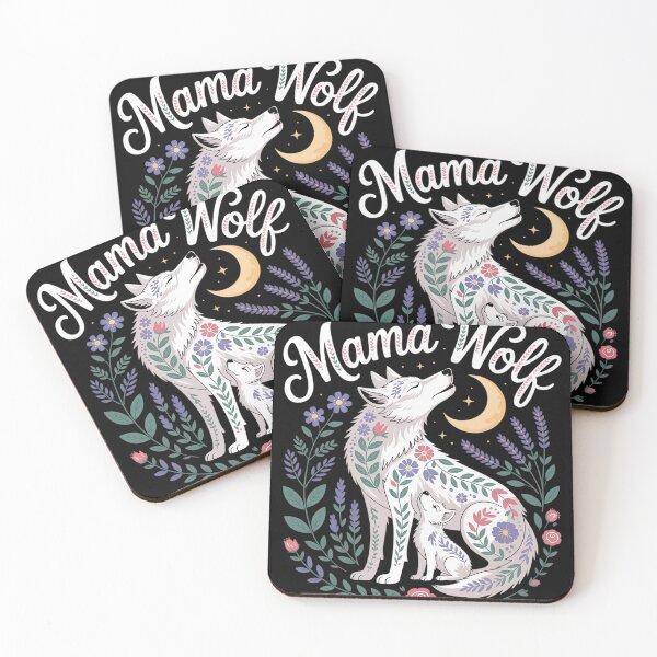 Item preview, Mama Wolf Floral Wolf Mother with Cub For Wolf Mother's Day  designed and sold by KotexTemu.