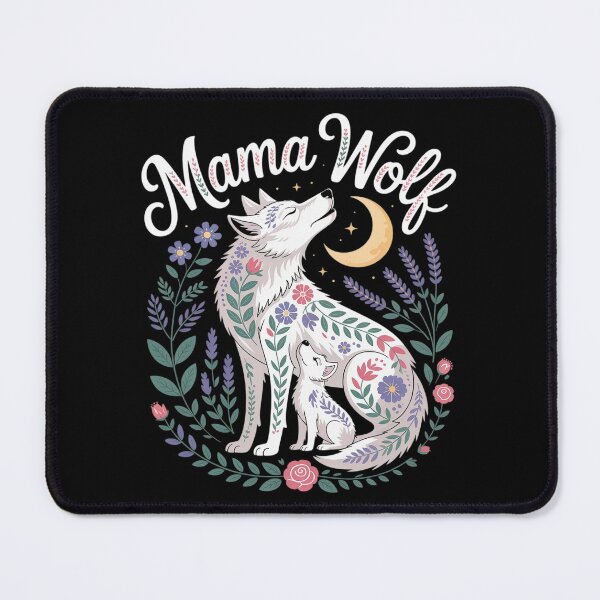 Item preview, Mama Wolf Floral Wolf Mother with Cub For Wolf Mother's Day designed and sold by KotexTemu.