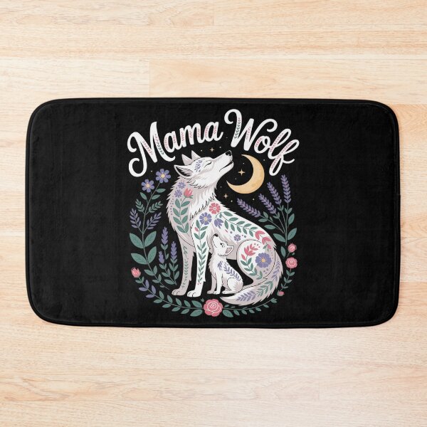 Item preview, Mama Wolf Floral Wolf Mother with Cub For Wolf Mother's Day  designed and sold by KotexTemu.