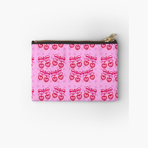 Item preview, Pattern Preppy Vintage Coquette Pink Cherry Bow  designed and sold by BluwTuwip.