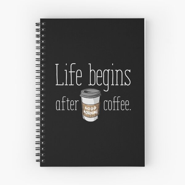 Aperçu de l'œuvre La vie commence après le café - citation de café à la mode avec dessin animé de tasse à emporter créée et vendue par Chilli-Design.