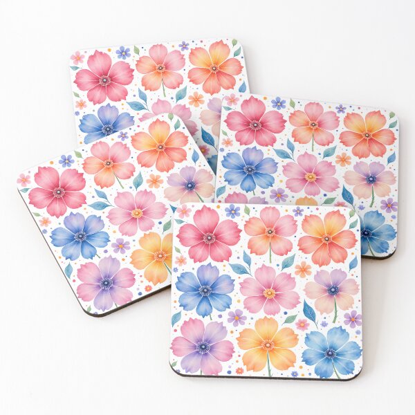 Item preview, Watercolor Floral Mosaic - Blush Bouquet designed and sold by Petalandfur.