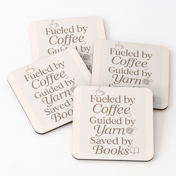 Item preview, Fueled by Coffee, Guided by Yarn, Saved by Books designed and sold by Iail Ioa.