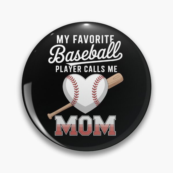 Item preview, My Favorite Baseball Player Calls Me Mom Heart Baseball designed and sold by FlankinMew.