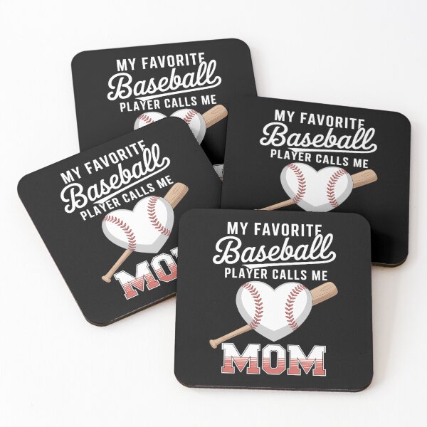 Item preview, My Favorite Baseball Player Calls Me Mom Heart Baseball designed and sold by FlankinMew.