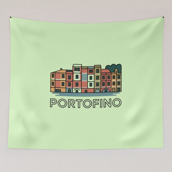 Item preview, Portofino Harbour Houses Minimal Travel Design designed and sold by Timeless Design.