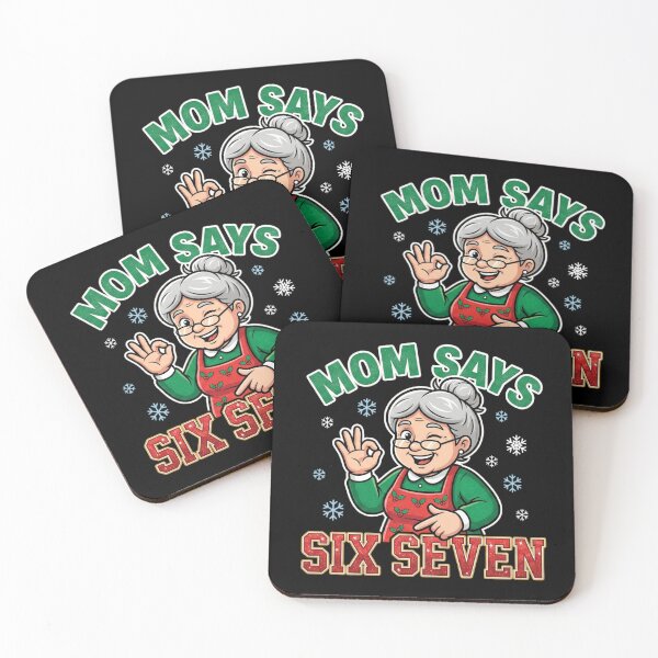 Item preview, Mom Says Six Seven Mrs Claus Hand Signs Christmas Birthday Humor designed and sold by FreshVibe Prints.