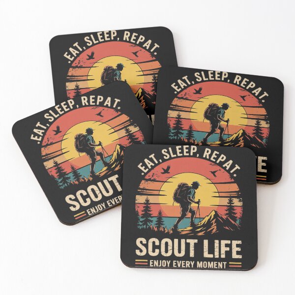 Item preview, Vintage Eat Sleep Scout Repeat Camping  designed and sold by InspiredFoul.