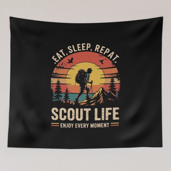 Item preview, Vintage Eat Sleep Scout Repeat Camping  designed and sold by InspiredFoul.