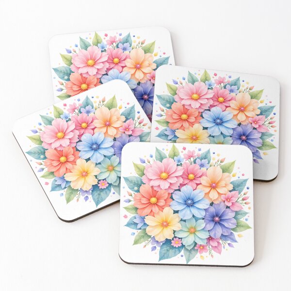 Item preview, Watercolor Floral Mosaic - Petal Poetry designed and sold by Petalandfur.